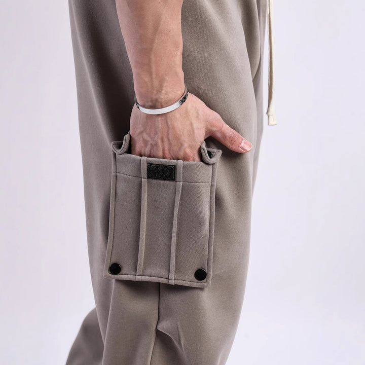 Herren Cargo-Jogginghosen mit seitlichen Taschen und elastischem Bund Echoarchiv