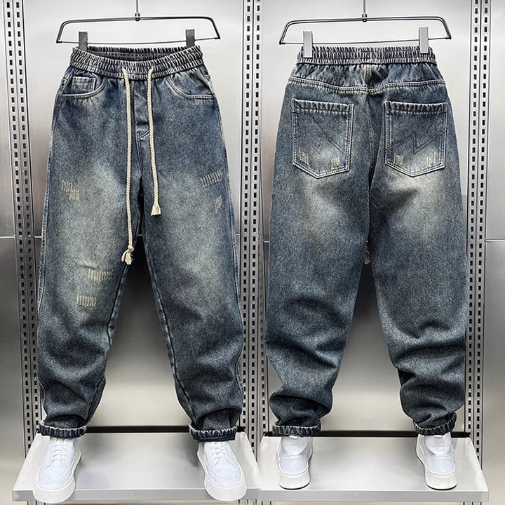 Herren Bequeme und lockere Denim-Hose Echoarchiv