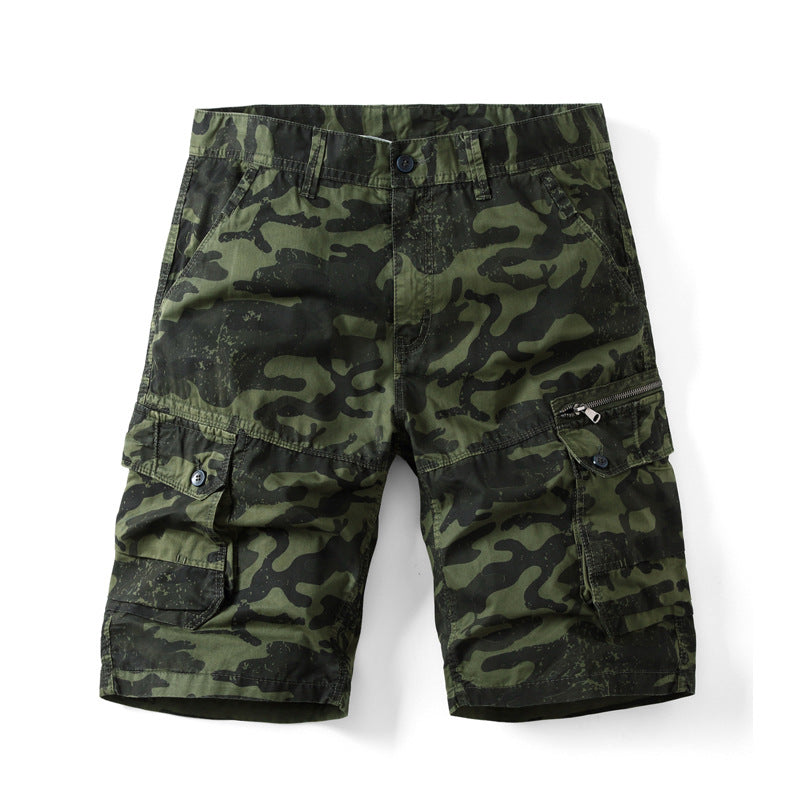 Herren Cargoshorts mit praktischen Taschen und modernem Camouflage-Muster Echoarchiv
