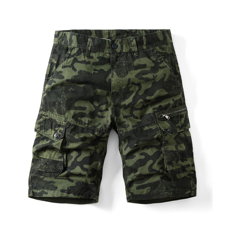 Herren Cargoshorts mit praktischen Taschen und modernem Camouflage-Muster Echoarchiv