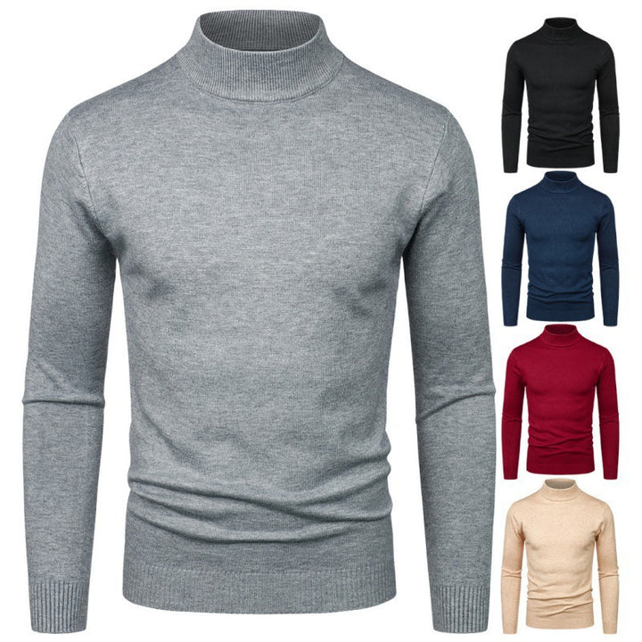 Herren eleganter Rollkragenpullover aus feiner Baumwollmischung Echoarchiv