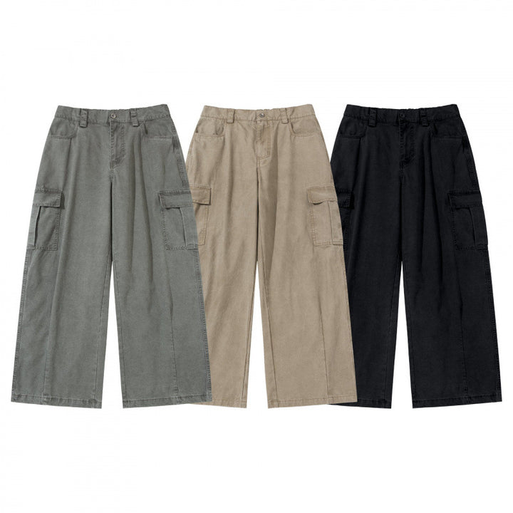 Damen Weite Cargo-Culotte-Hose aus Baumwollmix mit großen aufgesetzten Pattentaschen Echo Archiv