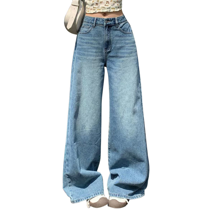Damen Extraweite High-Waist Palazzo-Jeans aus Denim Echo Archiv