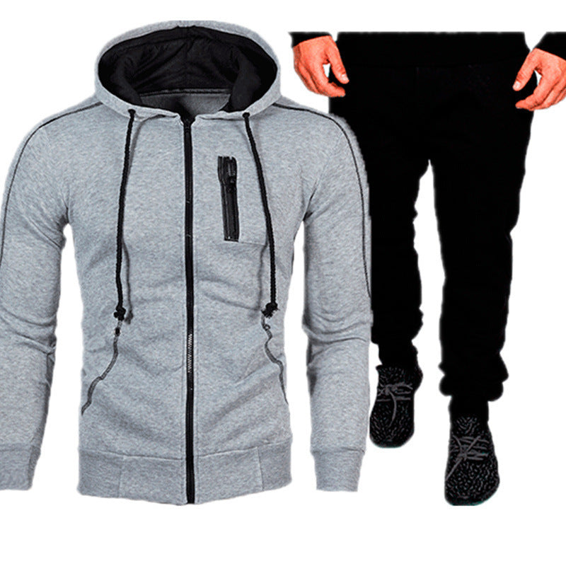 Herren sportliches Kapuzenjacken- und Jogginghosen-Set Echoarchiv