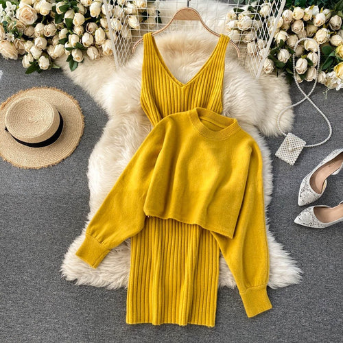 Damen Strickensemble mit Rippdetails Echo Archiv