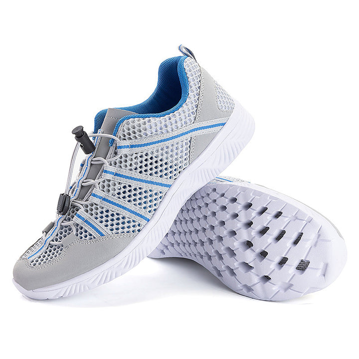 Damen nan atmungsaktiver Netzstoff-Sneaker mit Kordelzugverschluss, ultraleichter EVA-Flexsohle und gepolstertem Fersenkragen Echo Archiv