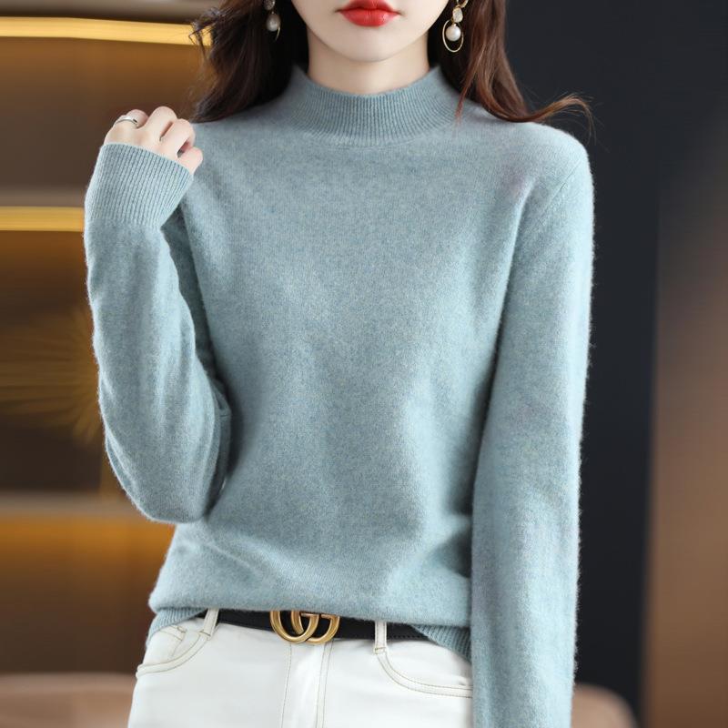 Damen Ultraleichter Mockneck-Feinstrickpullover in Kaschmir‑Optik Echoarchiv