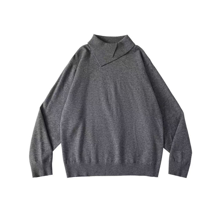 Damen Modischer Grobstrickpullover mit hohem Kragen Echoarchiv