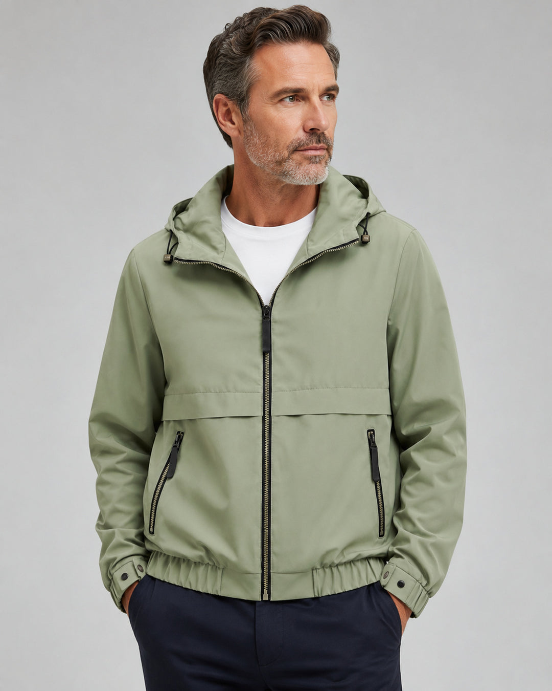 Herren Leichte Freizeitjacke mit verstellbarem Kapuze Echo Archiv