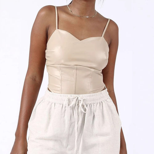Damen Cropped Top mit elegantem V-Ausschnitt und figurbetonter Passform Echo Archiv