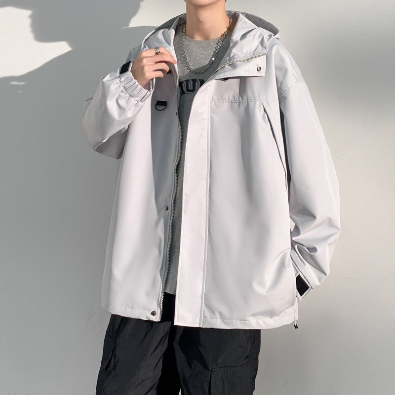 Herren zweilagige Softshell-Overlayerjacke mit Kapuze, wind- und wasserabweisender Membran und verstellbarem Saum Echo Archiv