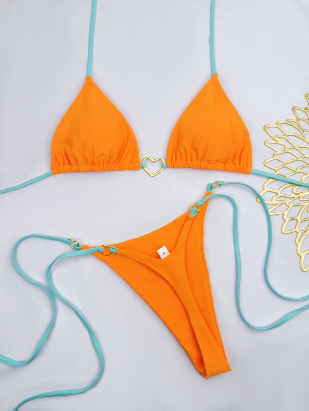 Damen Bikini-Set mit herzförmigem Detail und verstellbaren Trägern Echo Archiv