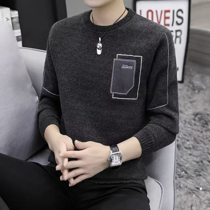 Herren Bequemer Strickpullover mit praktischen Taschen Echo Archiv