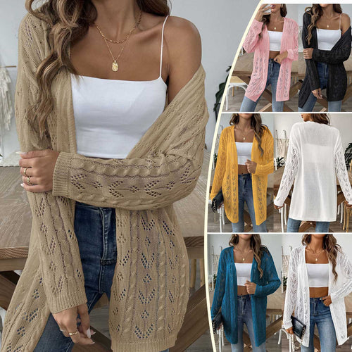Damen leichte Strickjacke im eleganten Lochmuster Echo Archiv