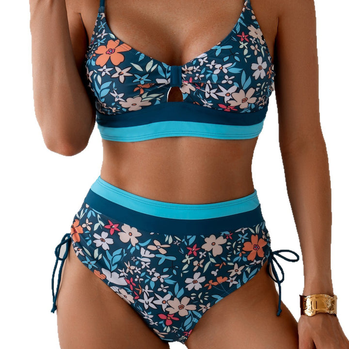 Damen Hochgeschnittener Bikini mit floralem Design Echo Archiv