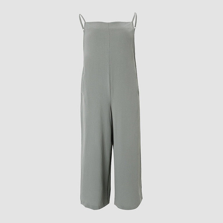 Damen Lässiger Jumpsuit mit weitem Bein und praktischen Taschen Echoarchiv
