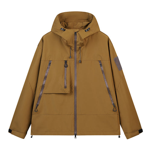Herren Technische Kapuzen-Outdoorjacke mit wasserabweisenden Reißverschlüssen und Utility‑Taschen Echo Archiv