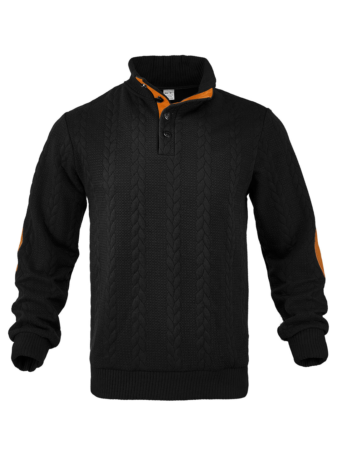 Herren Strickpullover mit hohem Kragen und strukturierter Oberfläche Echoarchiv