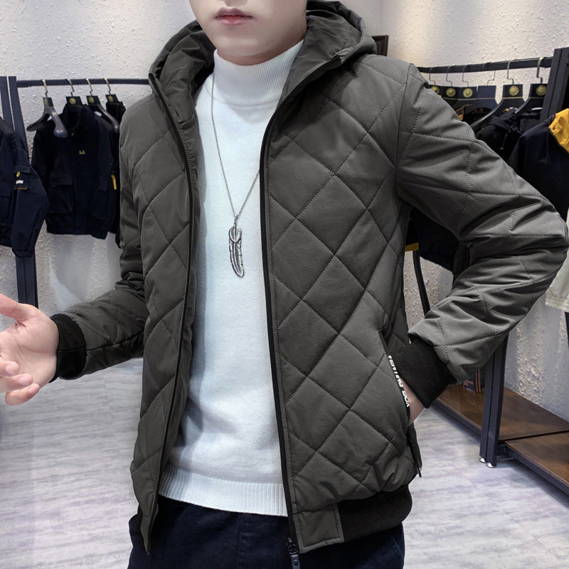Herren Stepp-Kapuzenjacke im Slim-Fit mit Diamantsteppung und thermischer Isolierung Echoarchiv