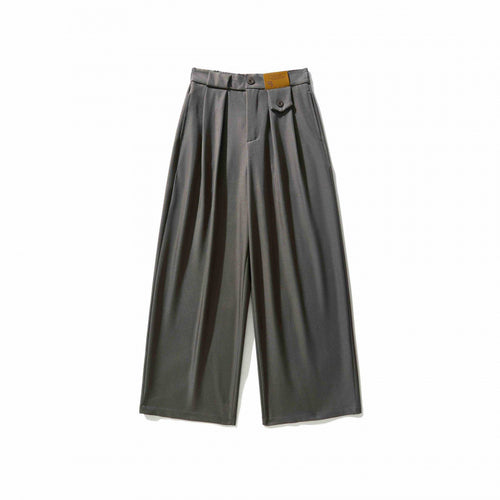 Damen Weite Culotte-Hose mit Kellerfalten, hohem Bund und dekorativem Knopfdetail Echo Archiv