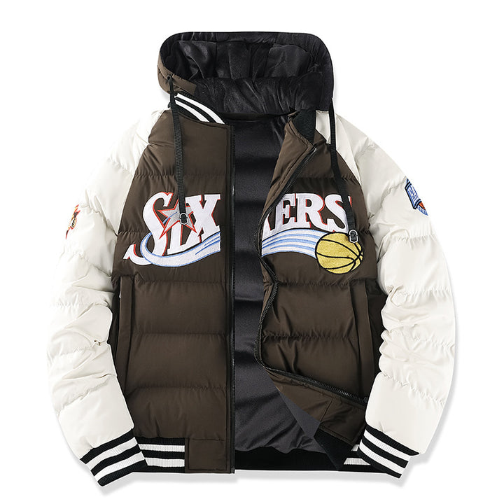Herren Sportliche Pufferjacke mit hohem Kragen Echo Archiv