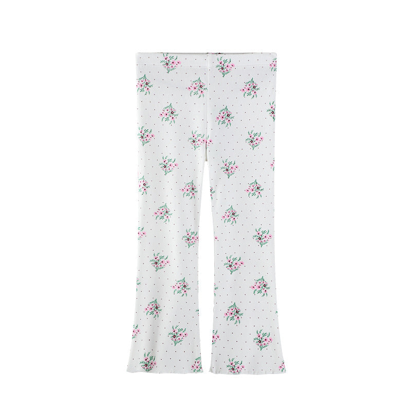 Mädchen Flared Leggings mit floralem Muster Echo Archiv