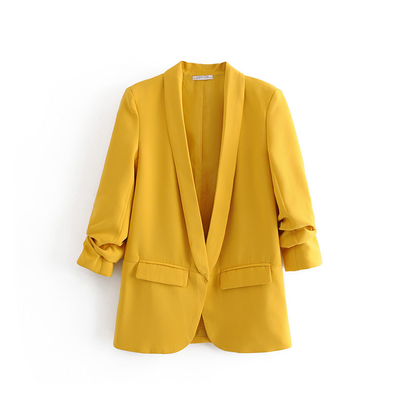 Damen nan taillierter Blazer mit Schalkragen und dreiviertelärmeln Echo Archiv
