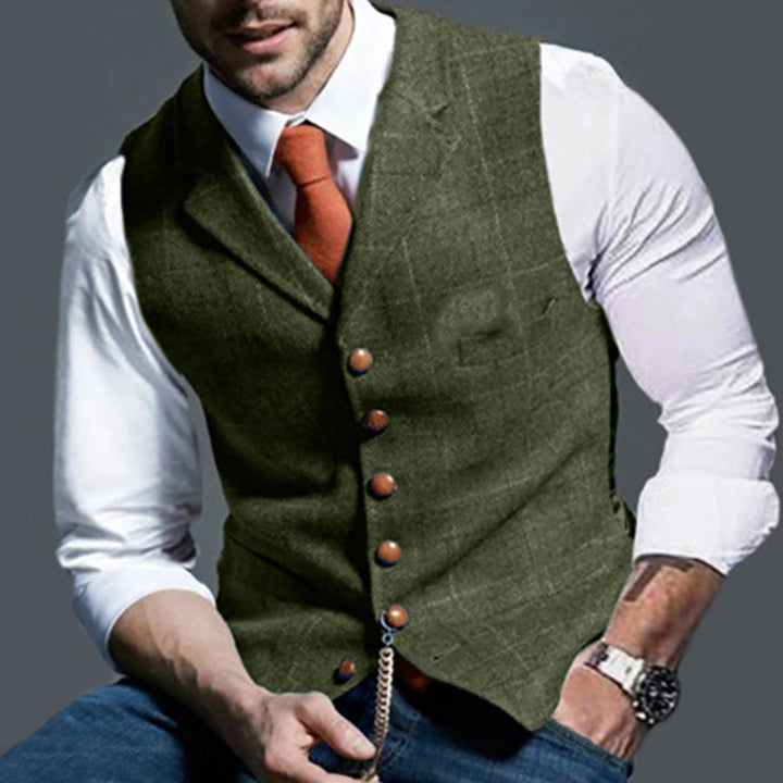 Herren elegante Trachtenweste aus hochwertigem Stoff – Marzano