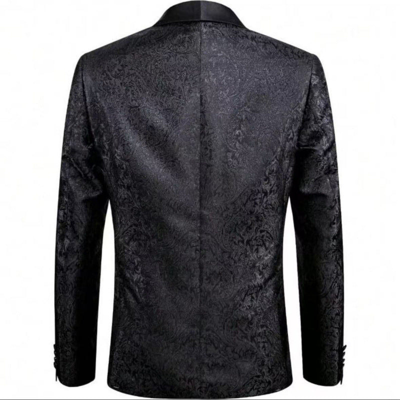 Herren Festlicher Jacquard-Smoking-Blazer Echoarchiv