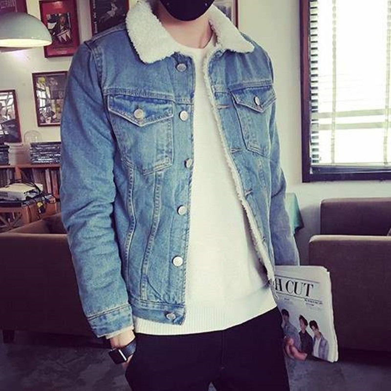 Herren Jeansjacke mit Fleece-Innenfutter Echoarchiv