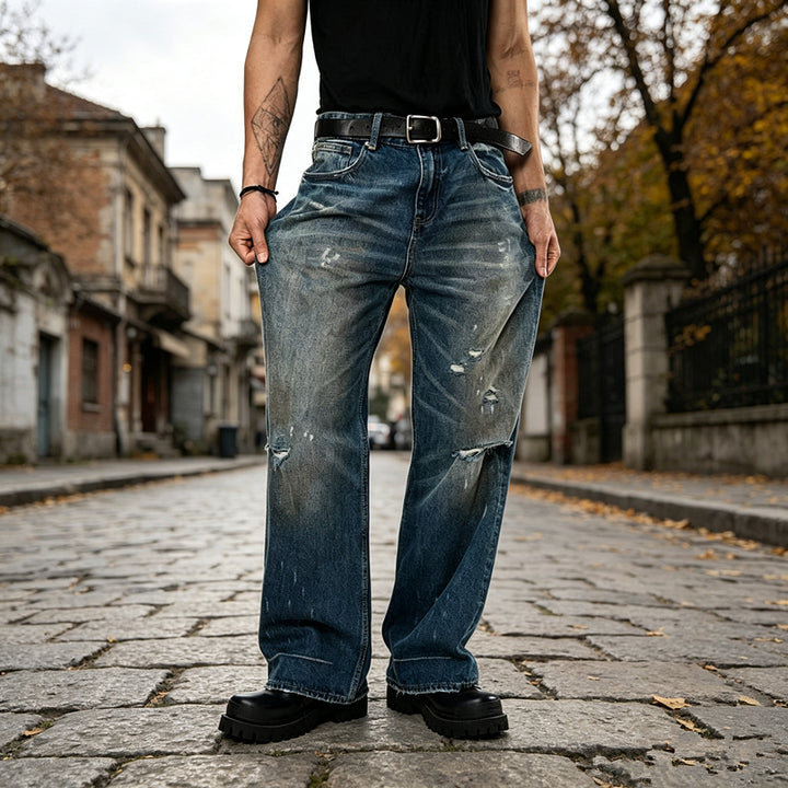 Herren Weite, Ripped Jeans Echoarchiv