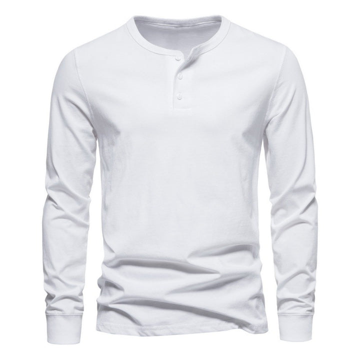 Herren Langarmshirt mit Knopfverschluss und modernem Design Echoarchiv