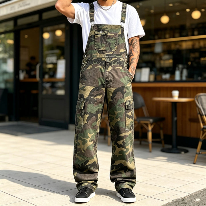 Herren Modische Camouflage Latzhose Echoarchiv