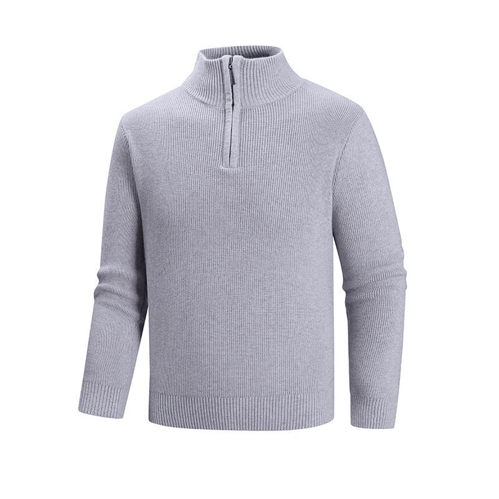 Herren Rollkragenpullover mit modernem Reißverschluss Echoarchiv