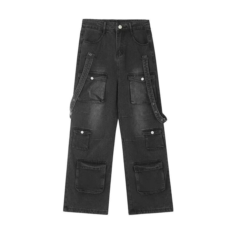 Herren Lässige Denim Hose mit innovativen Taschen Echoarchiv