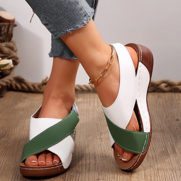 Damen Komfort-Slingback-Sandalen mit gepolstertem Fußbett und Klettverschluss – Sorelia