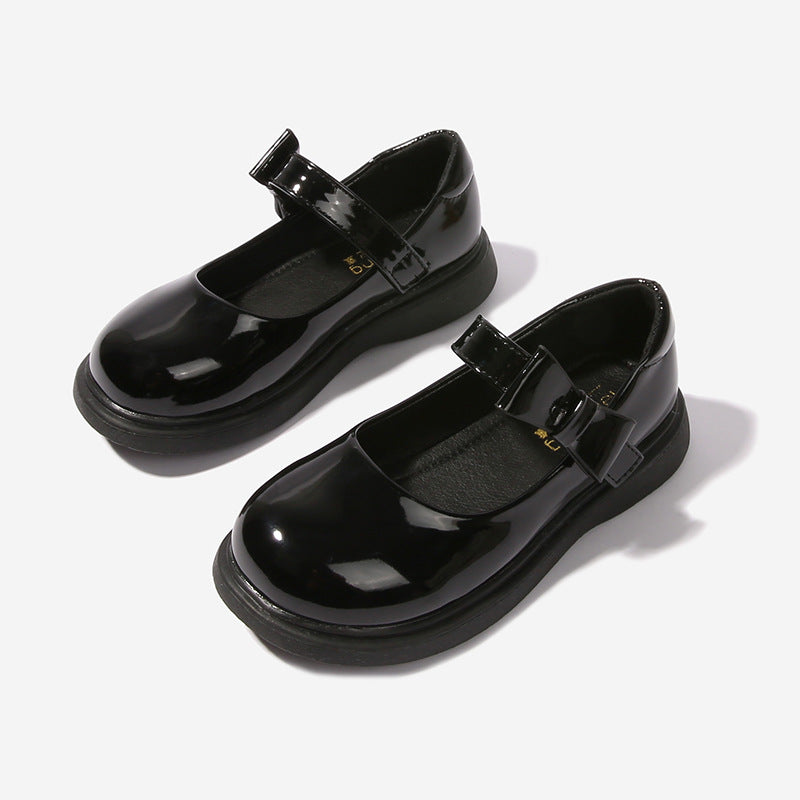 Mädchen Mary Jane Ballerinas mit dekorativem Schleifenakzent Echo Archiv