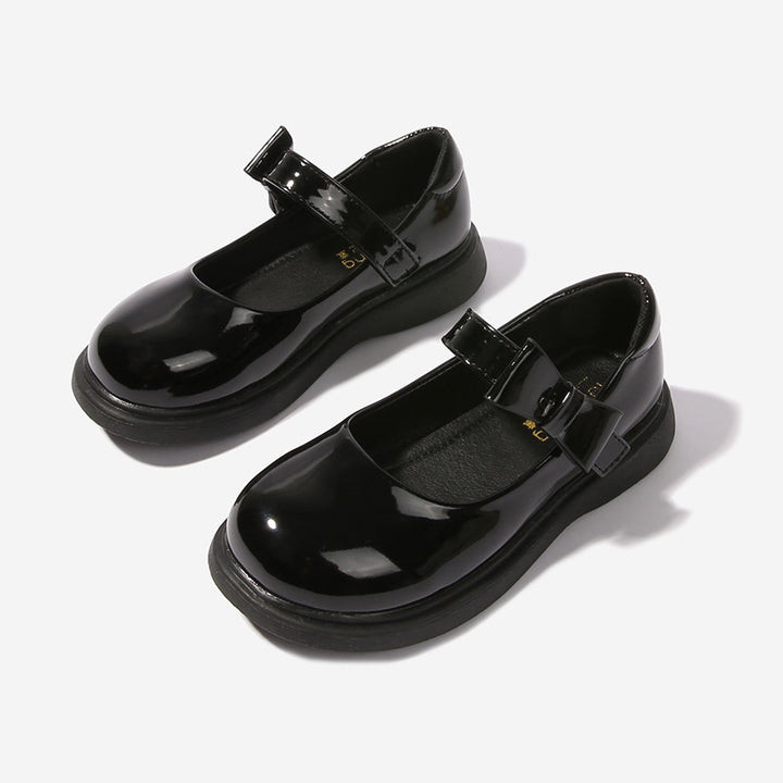 Mädchen Mary Jane Ballerinas mit dekorativem Schleifenakzent Echo Archiv