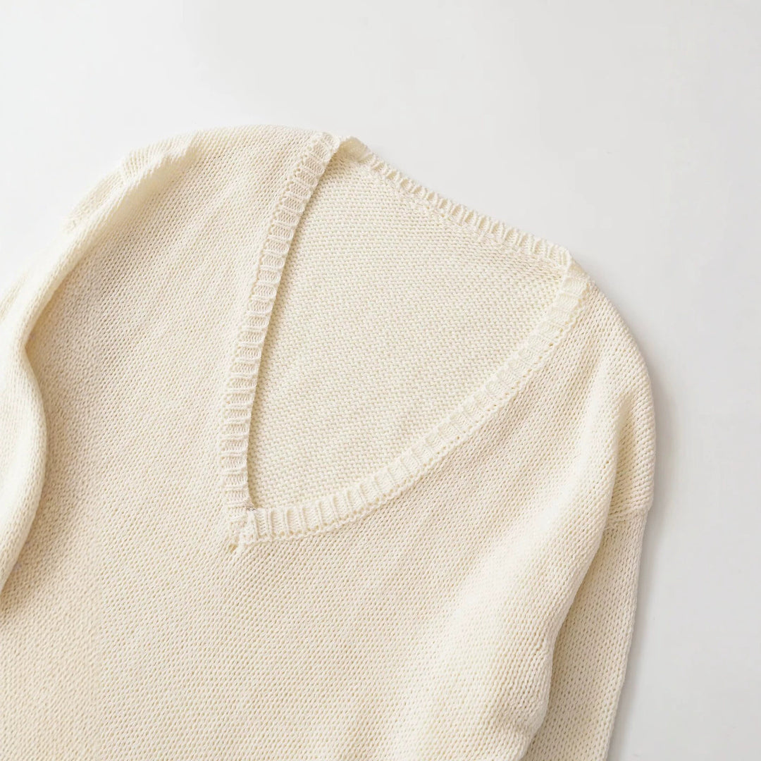 Damen Oversize V-Ausschnitt Grobstrickpullover Echo Archiv