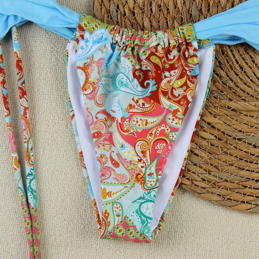 Damen Elegantes Bikini-Oberteil mit passendem Maxi-Rock Echo Archiv