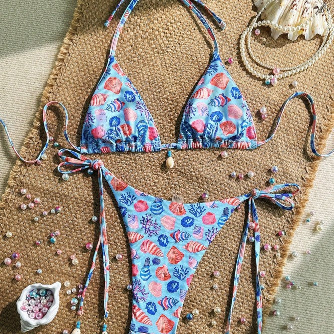 Damen Triangel-Bikini mit maritimen Muschelmuster Echo Archiv 1782221304