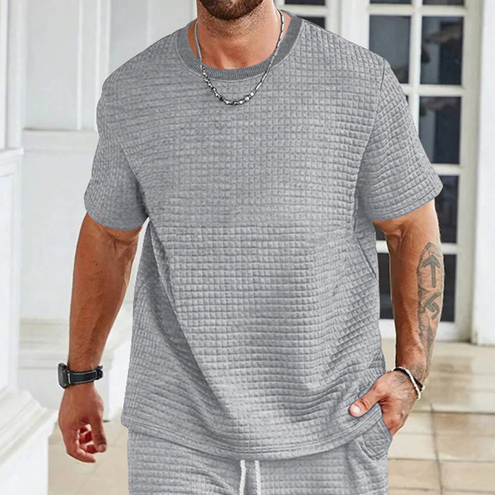 Herren lässiges T-Shirt mit strukturiertem Design Echoarchiv