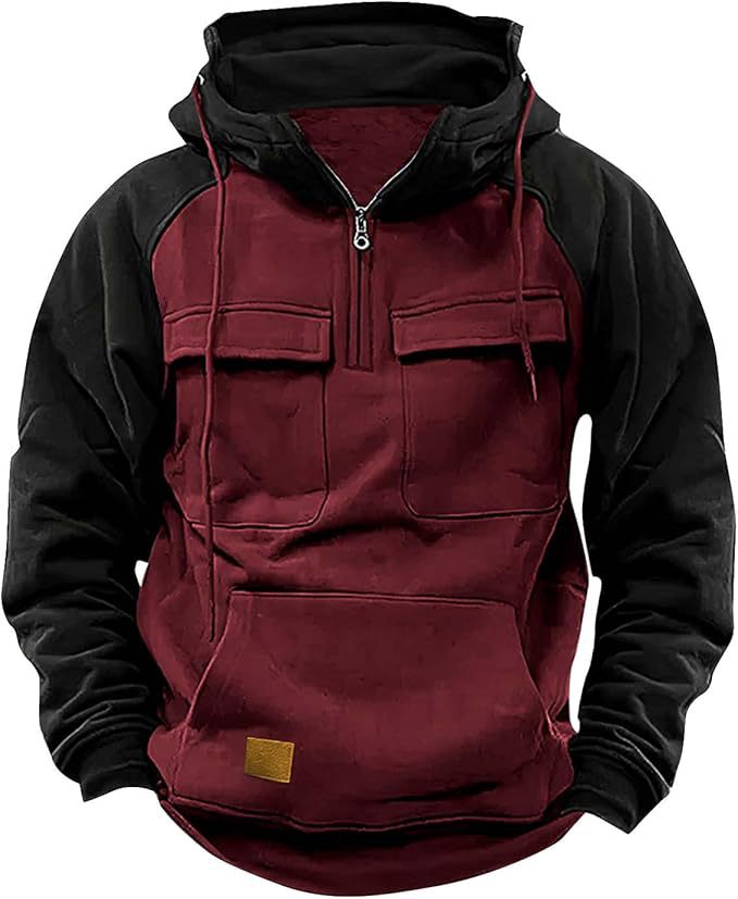 Herren Sportlicher Baumwoll-Hoodie mit Kapuze und praktischen Taschen Echoarchiv