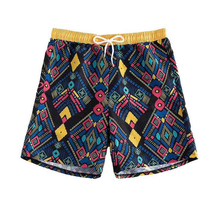 Damen Badehose mit elastischem Bund und modischem geometrischem Muster Echo Archiv