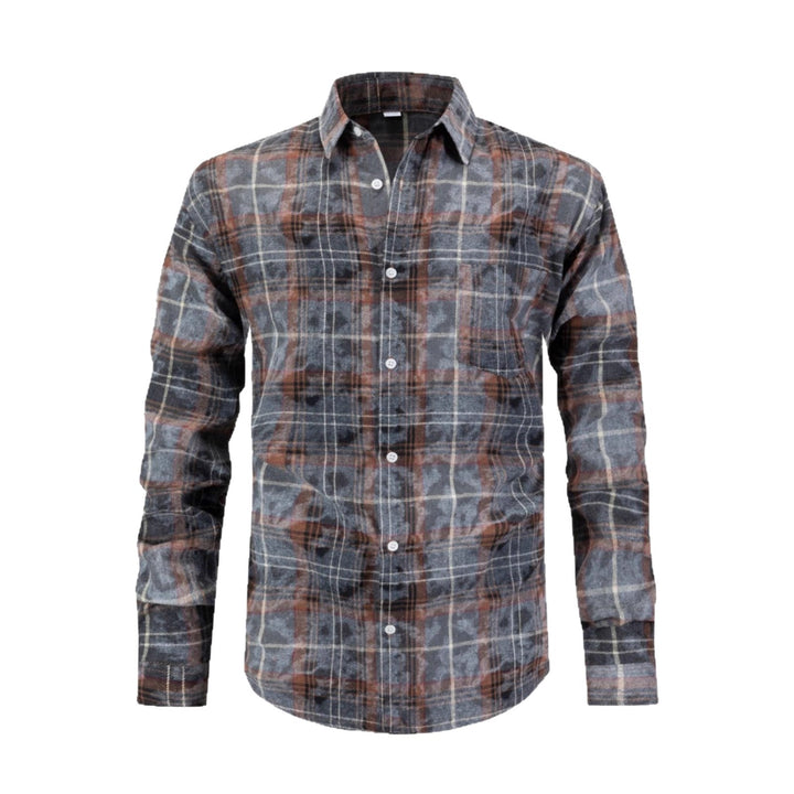 Herren Checkered Flanellhemd Echoarchiv