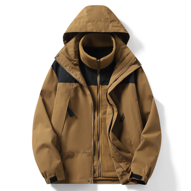 Herren wind- und wasserdichte Multifunktionsjacke mit Fleece-Innenfutter Echoarchiv