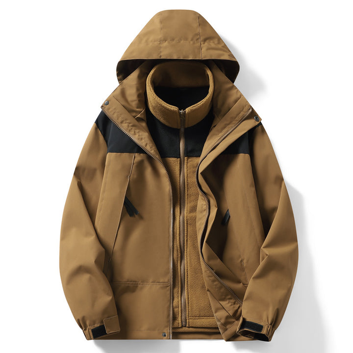 Herren wind- und wasserdichte Multifunktionsjacke mit Fleece-Innenfutter Echoarchiv