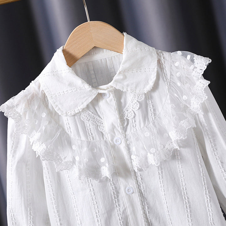 Mädchen Bluse mit eleganter Rüschendekoration Echo Archiv