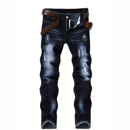 Herren Elegante Slim-Fit Jeans mit modischen Waschungseffekten Echoarchiv