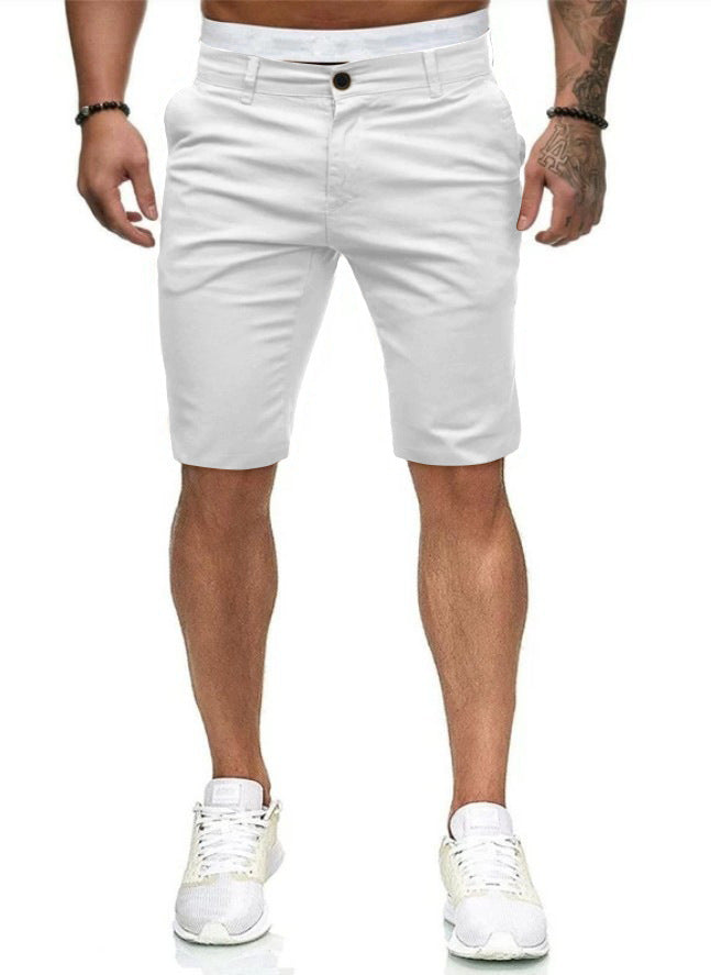 Herren klassische Chino-Shorts mit elastischem Bund und modischem Schnitt Echoarchiv